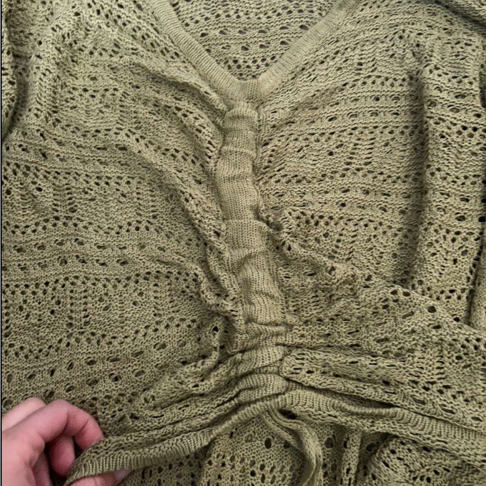 Flowy Green Bell sleeve Sweater - Picture 2 of 8